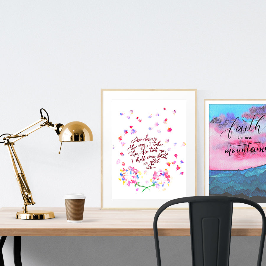 He Knows The Way {Poster} - Posters by Love Ann Joy, The Commandment Co , Singapore Christian gifts shop