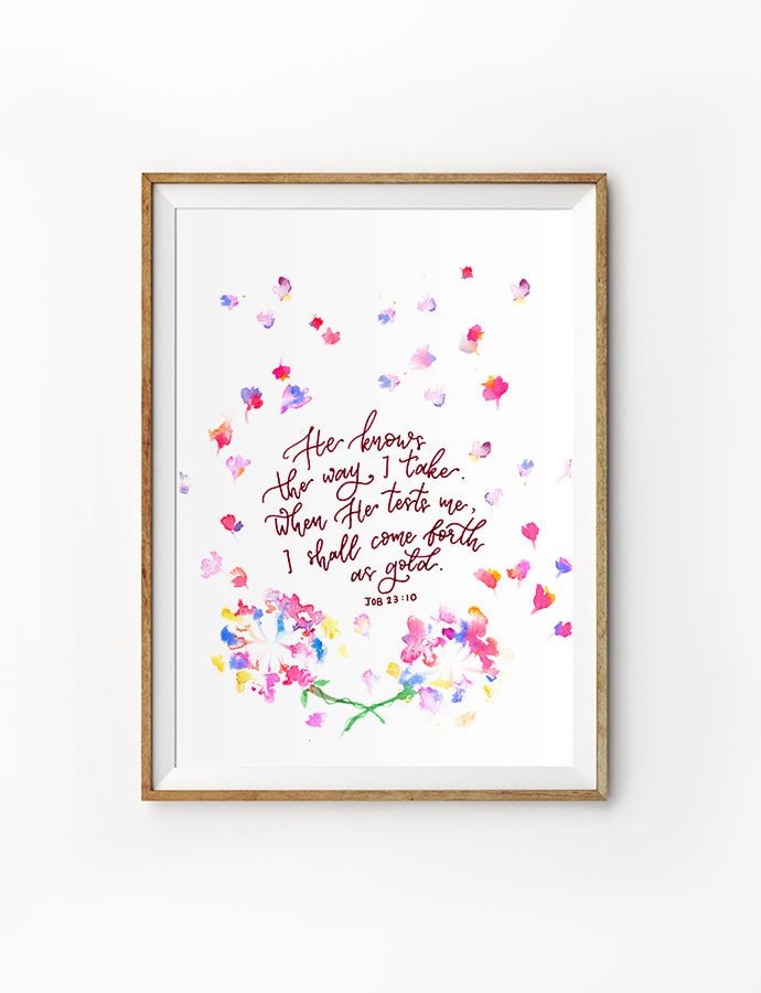 He Knows The Way {Poster} - Posters by Love Ann Joy, The Commandment Co , Singapore Christian gifts shop