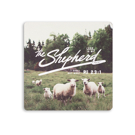 Coaster with inspirational verse The Lord is my Shepherd