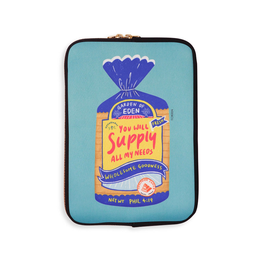 Wholesome Bread | Laptop Sleeve {LOVE SUPERMARKET} - Laptop Sleeve by The Commandment Co, The Commandment Co , Singapore Christian gifts shop