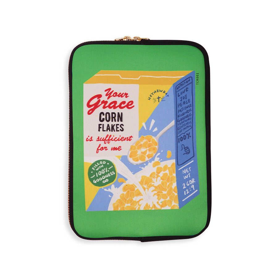 Grace Cereal | Laptop Sleeve {LOVE SUPERMARKET} - Laptop Sleeve by The Commandment Co, The Commandment Co , Singapore Christian gifts shop