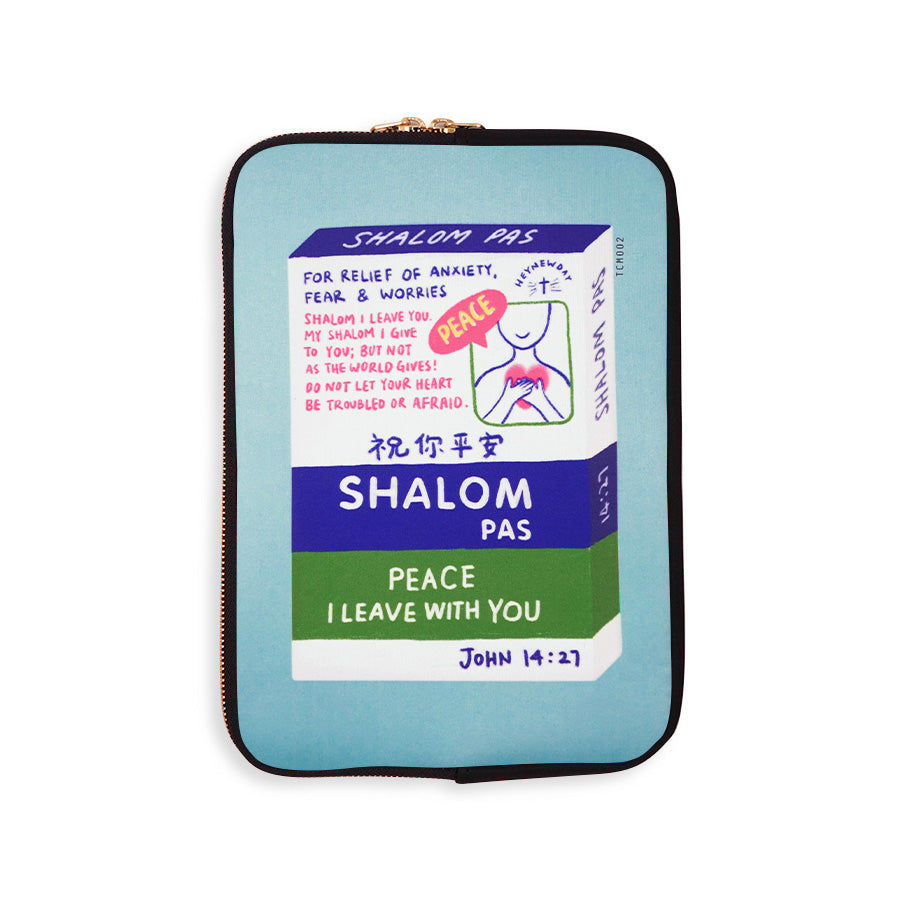 Shalom Pas | Laptop Sleeve {LOVE SUPERMARKET} - Laptop Sleeve by The Commandment Co, The Commandment Co , Singapore Christian gifts shop
