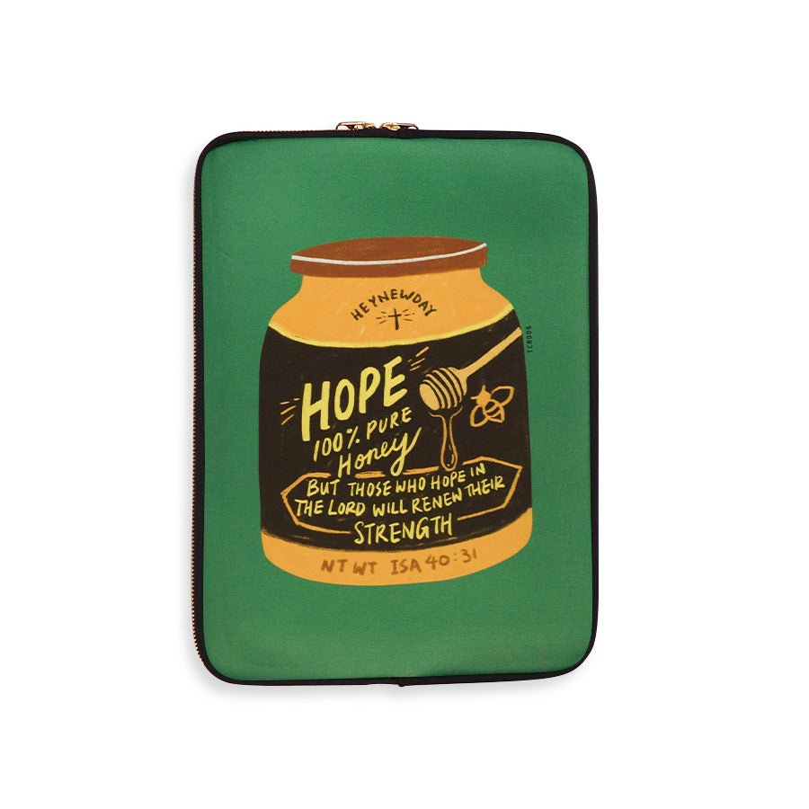 Hope Honey | Laptop Sleeve {LOVE SUPERMARKET} - Laptop Sleeve by The Commandment Co, The Commandment Co , Singapore Christian gifts shop