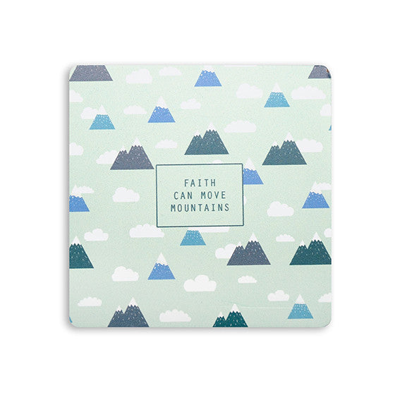 Faith Can Move Mountains (HND) {Coasters} - coasters by The Commandment Co, The Commandment Co , Singapore Christian gifts shop