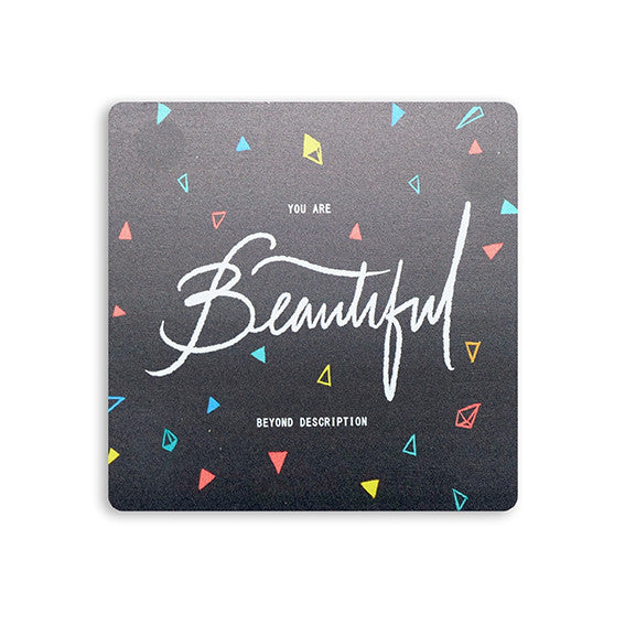 Mini gift with bible verse coaster You are beautiful beyond description
