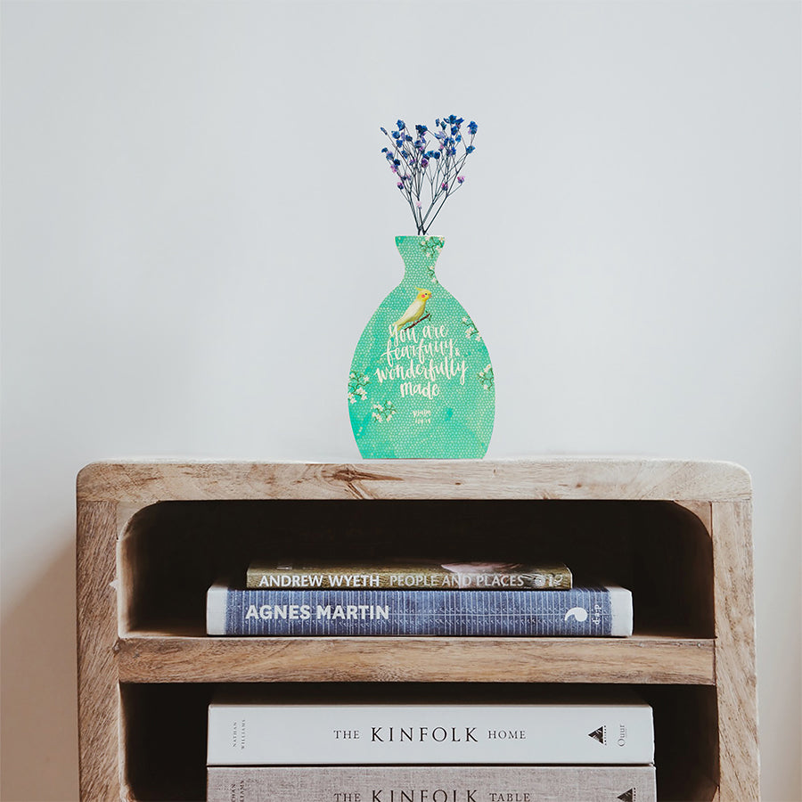 Fearfully And Wonderfully Made {Wooden Vase} - by The Commandment Co, The Commandment Co , Singapore Christian gifts shop