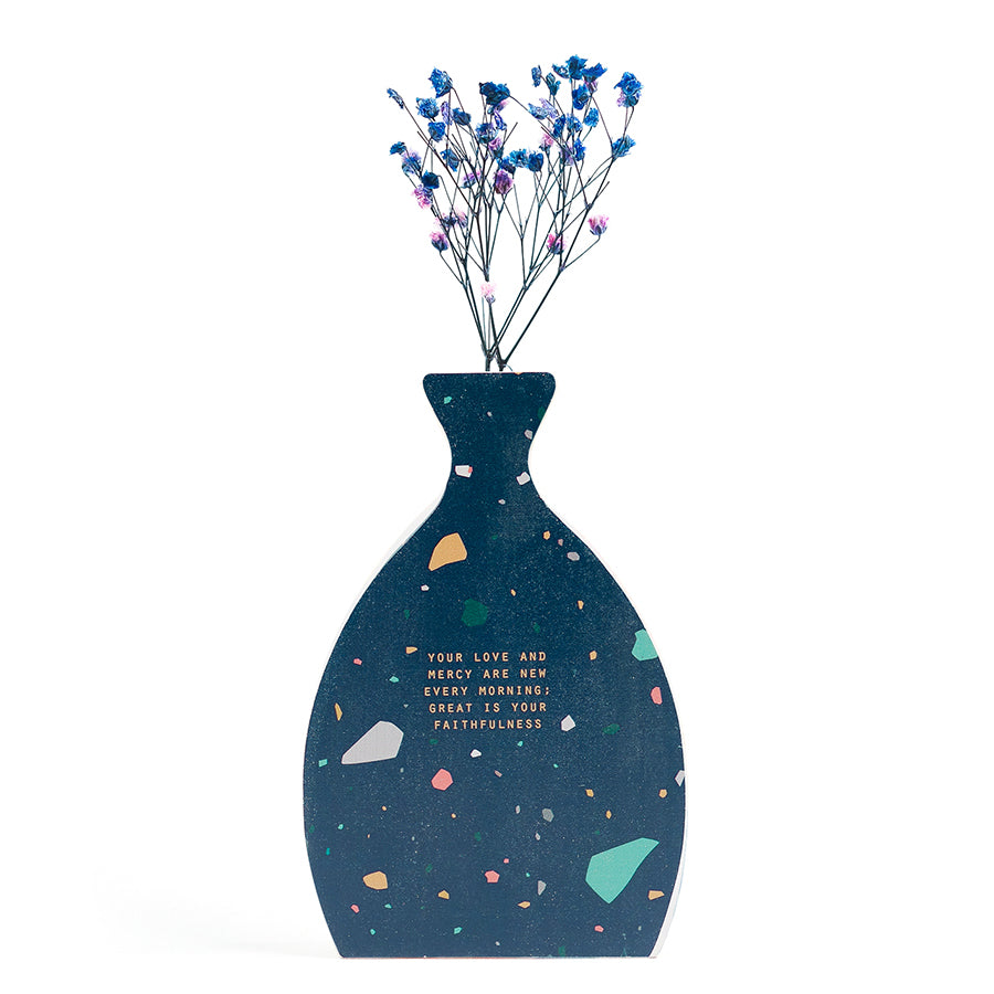 Your Love and Mercy are New Every Morning {Wooden Vase} - by The Commandment Co, The Commandment Co , Singapore Christian gifts shop