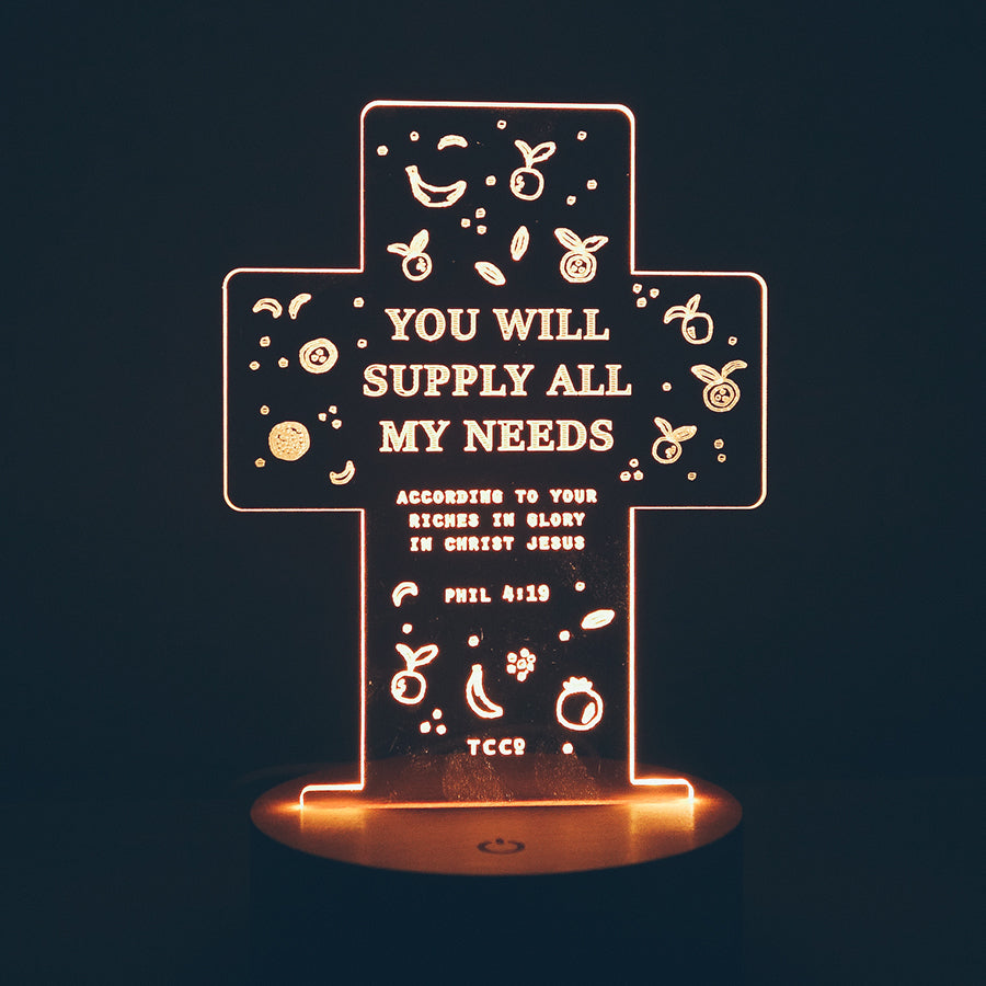 You Will Supply All Our Needs {Night Light} - Night Light by The Commandment, The Commandment Co , Singapore Christian gifts shop
