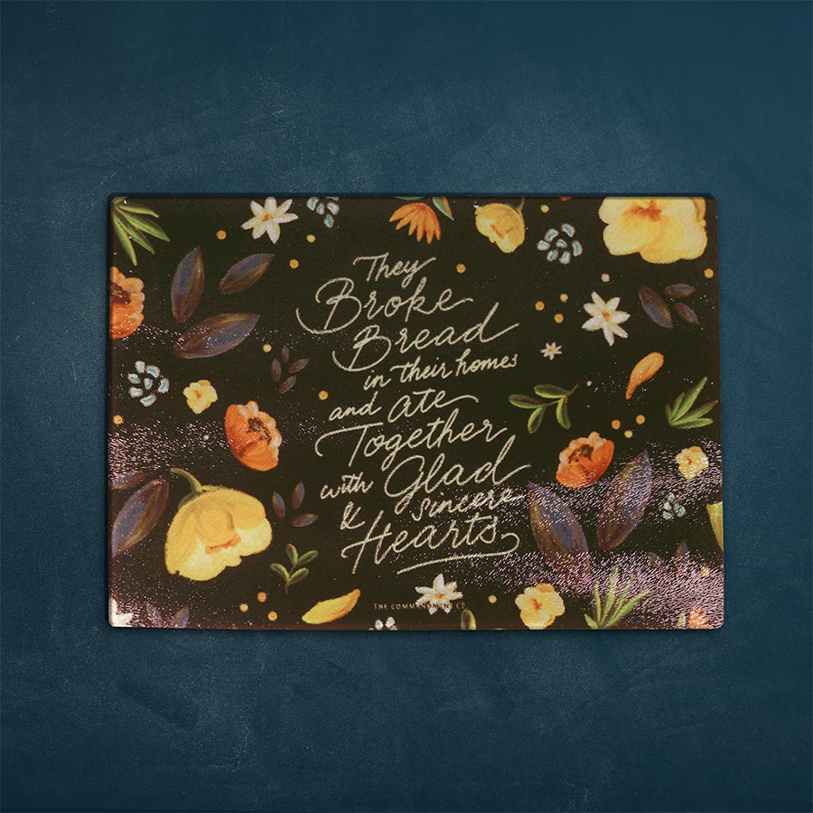 Eat Together With Glad And Sincere Hearts {Cutting Board} - cutting board by The Commandment Co, The Commandment Co