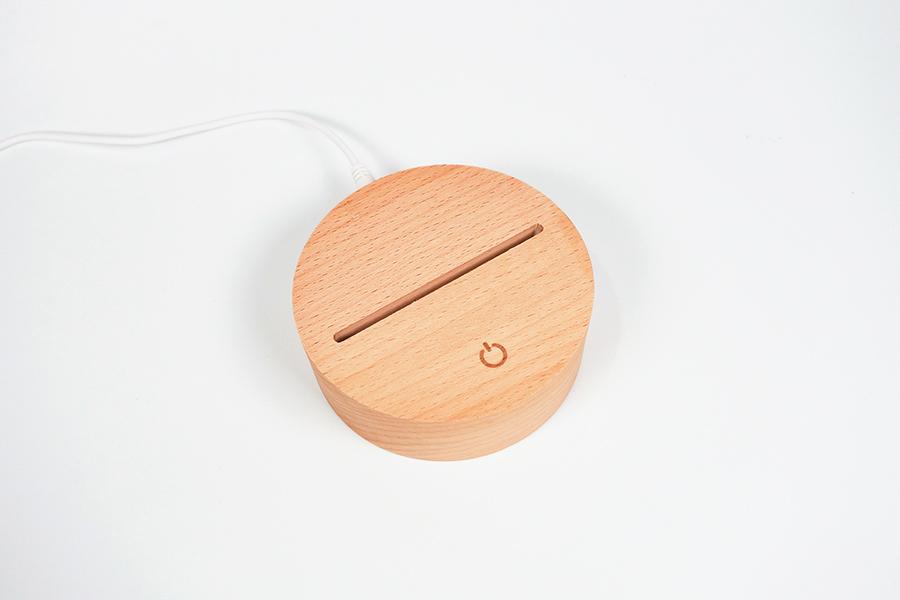 wooden base with USB