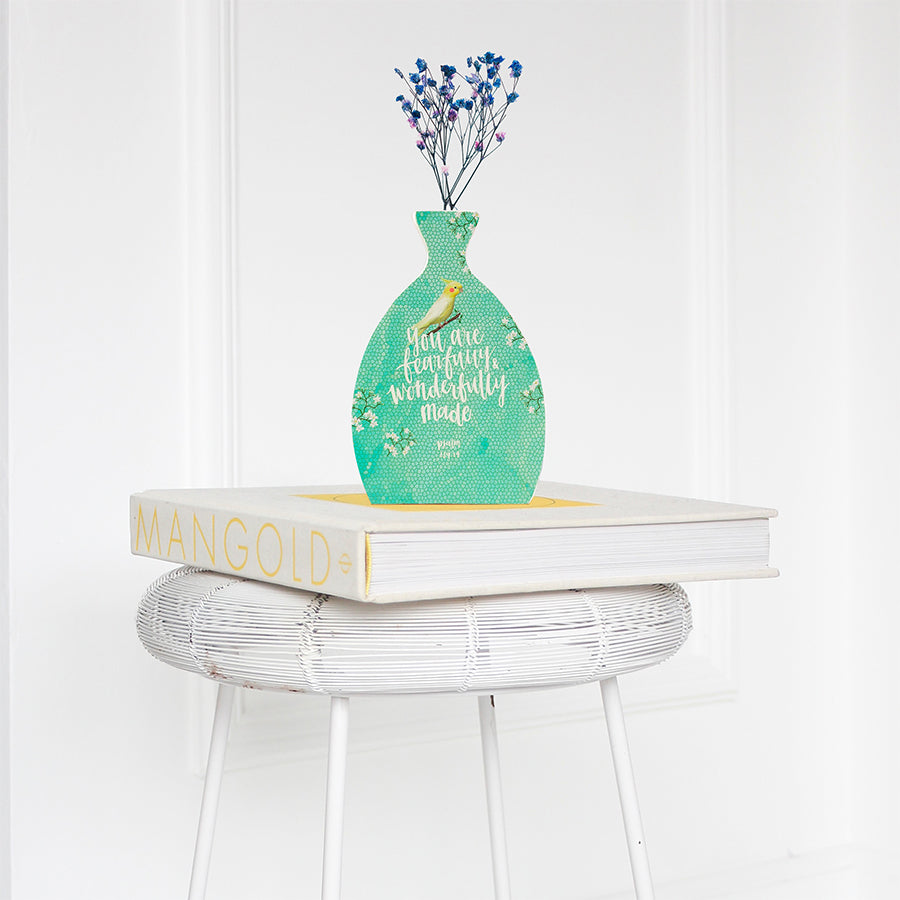 Fearfully And Wonderfully Made {Wooden Vase} - by The Commandment Co, The Commandment Co , Singapore Christian gifts shop