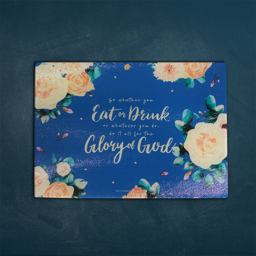 Eat or Drink For The Glory of God {Cutting Board} - cutting board by The Commandment Co, The Commandment Co