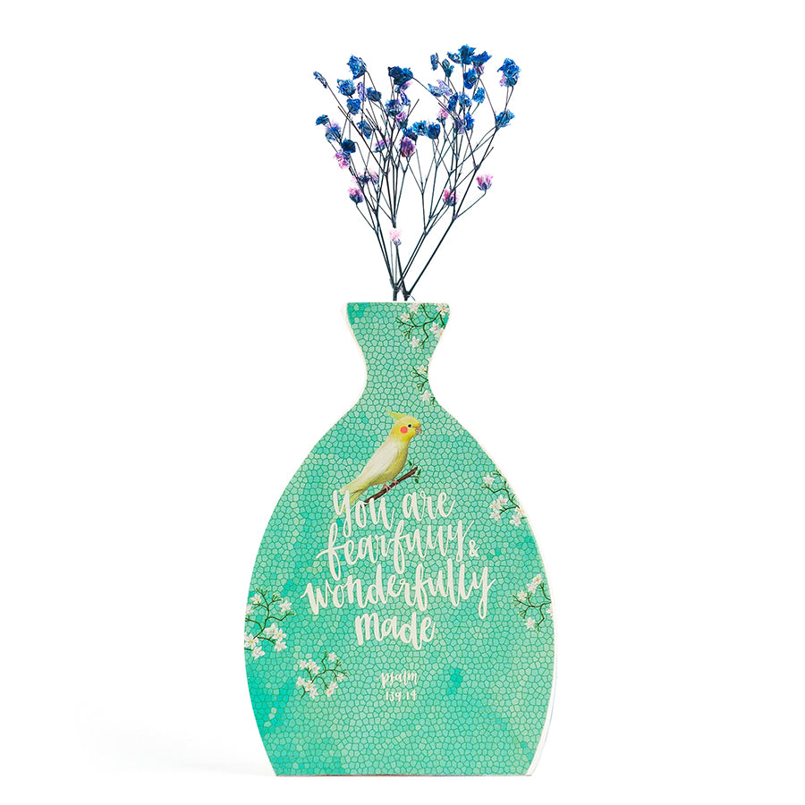 Fearfully And Wonderfully Made {Wooden Vase} - by The Commandment Co, The Commandment Co , Singapore Christian gifts shop
