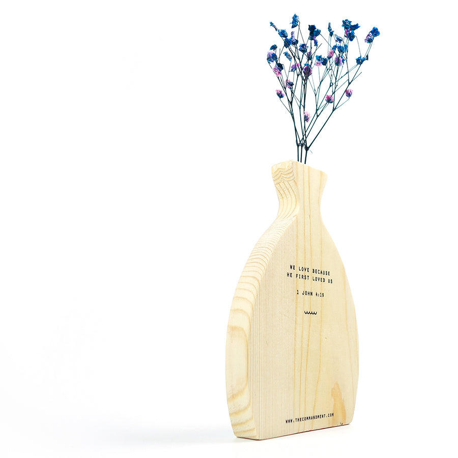 Love Never Fails {Wooden Vase} - by The Commandment Co, The Commandment Co , Singapore Christian gifts shop