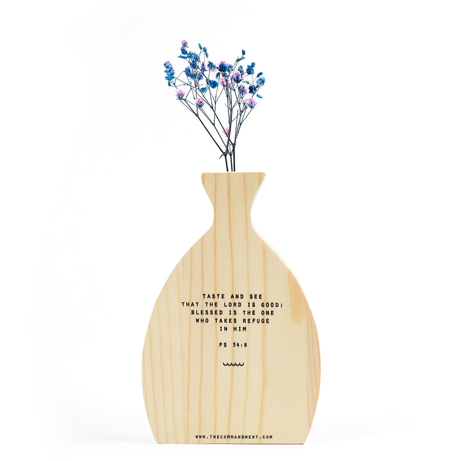 Taste and See that the Lord is Good {Wooden Vase} - by The Commandment Co, The Commandment Co , Singapore Christian gifts shop