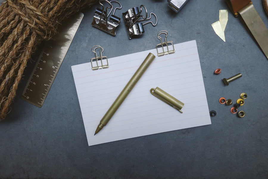 On solid ground i stand {Brass Pen} - Brass Pen by The Commandment, The Commandment Co
