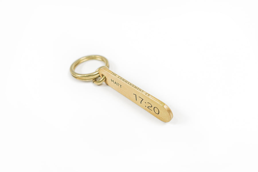 Classic Bar Brass Keychain - Keychain by The Commandment, The Commandment Co , Singapore Christian gifts shop