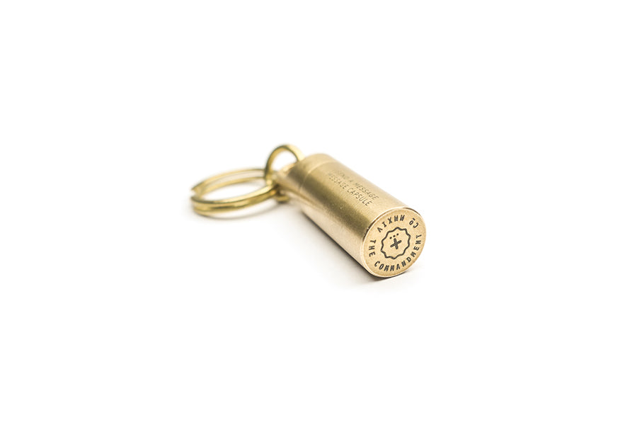 Mini Capsule Brass Keychain - Keychain by The Commandment, The Commandment Co , Singapore Christian gifts shop