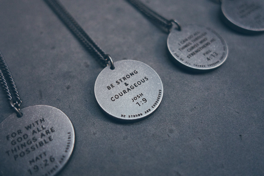 Gunmetal Round Necklace - Accessories by The Commandment Co, The Commandment Co , Singapore Christian gifts shop