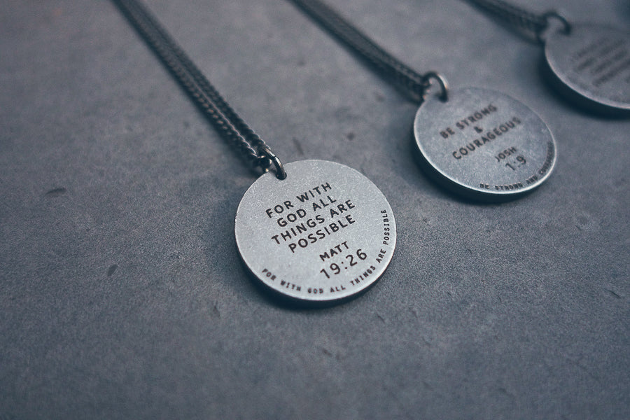 Gunmetal Round Necklace - Accessories by The Commandment Co, The Commandment Co , Singapore Christian gifts shop