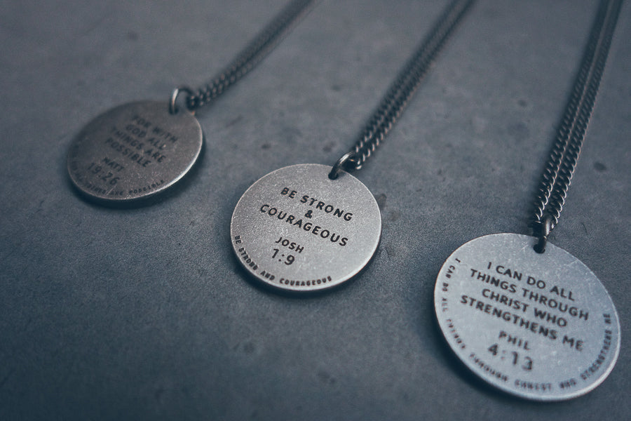 Gunmetal Round Necklace - Accessories by The Commandment Co, The Commandment Co , Singapore Christian gifts shop