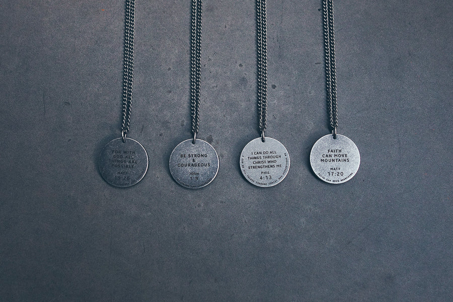 Gunmetal Round Necklace - Accessories by The Commandment Co, The Commandment Co , Singapore Christian gifts shop