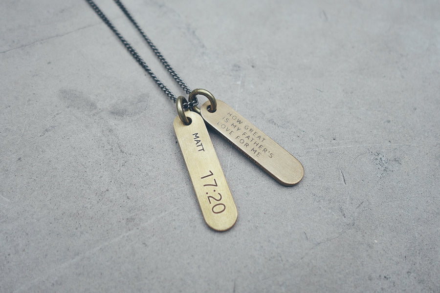 Brass Bar Necklace - Accessories by The Commandment Co, The Commandment Co , Singapore Christian gifts shop