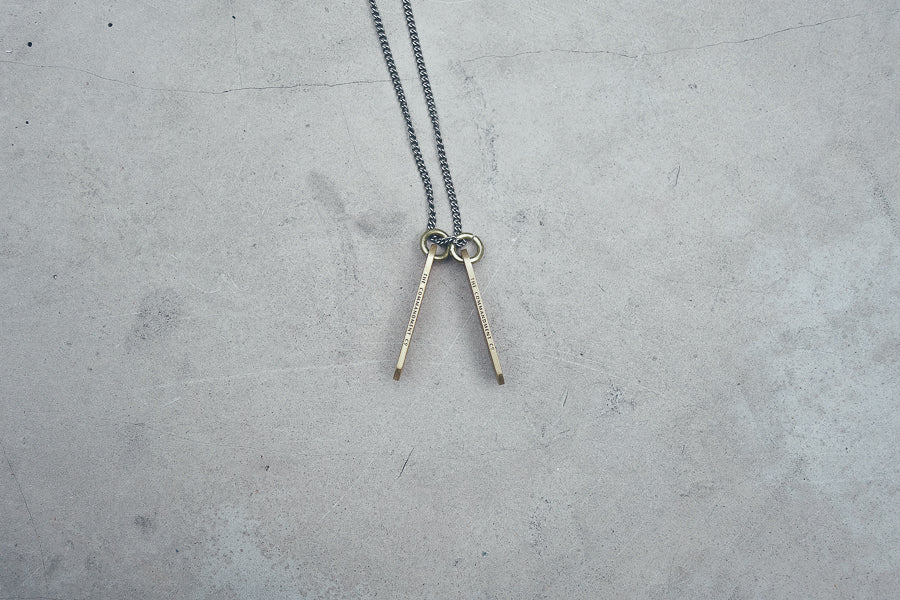 Brass Bar Necklace - Accessories by The Commandment Co, The Commandment Co , Singapore Christian gifts shop