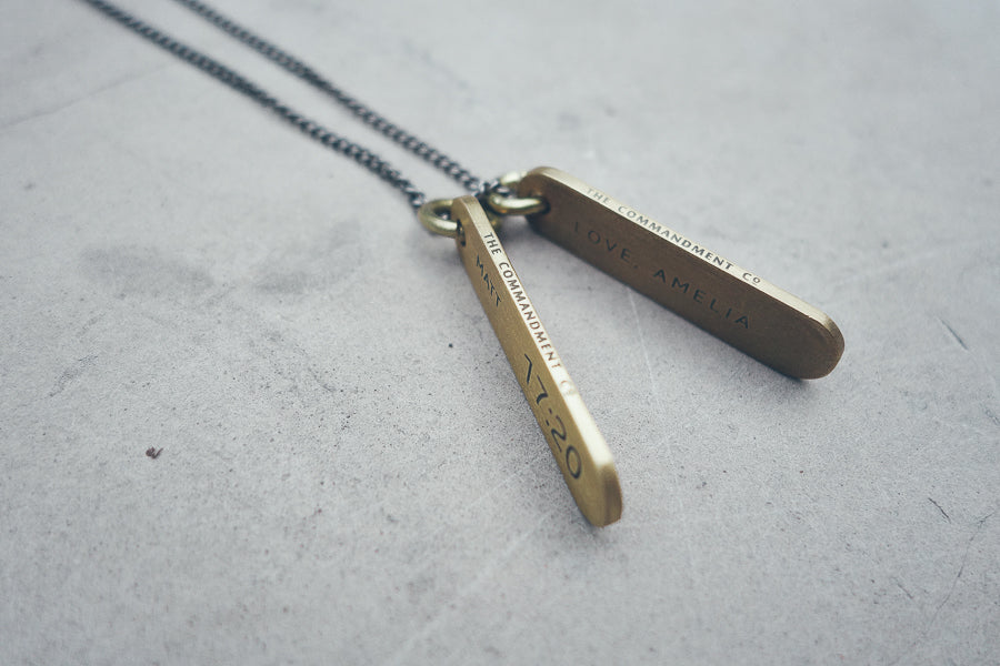 Brass Bar Necklace - Accessories by The Commandment Co, The Commandment Co , Singapore Christian gifts shop