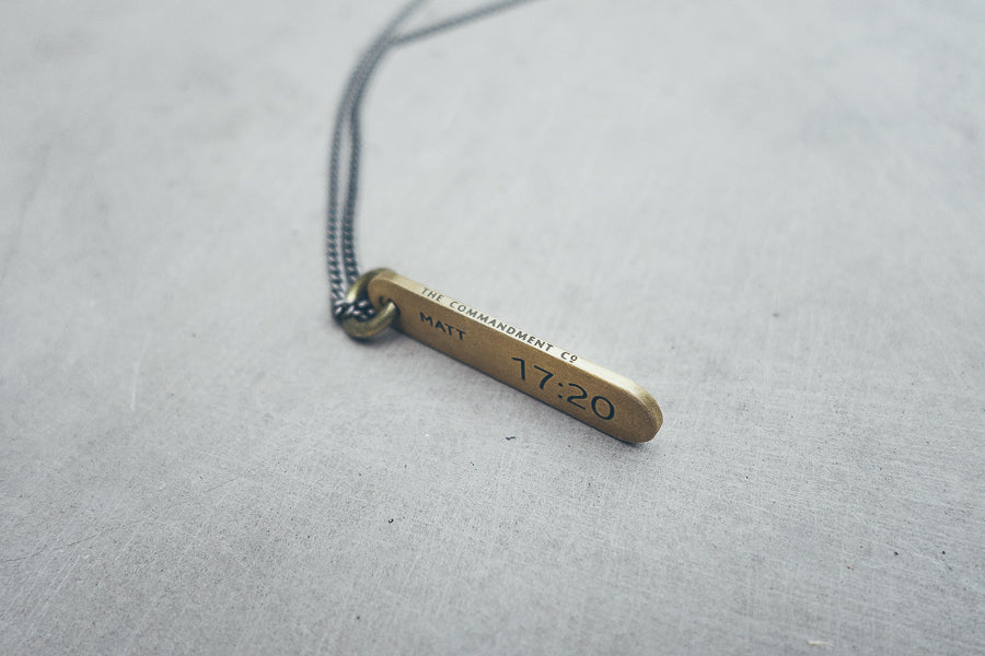 Brass Bar Necklace - Accessories by The Commandment Co, The Commandment Co , Singapore Christian gifts shop