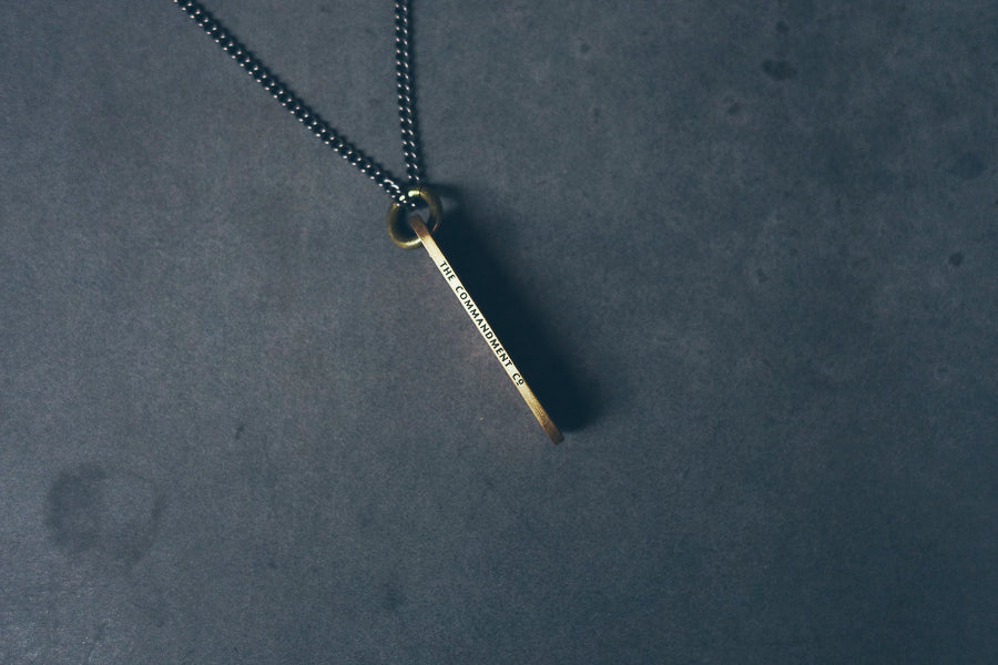 Brass Bar Necklace - Accessories by The Commandment Co, The Commandment Co , Singapore Christian gifts shop
