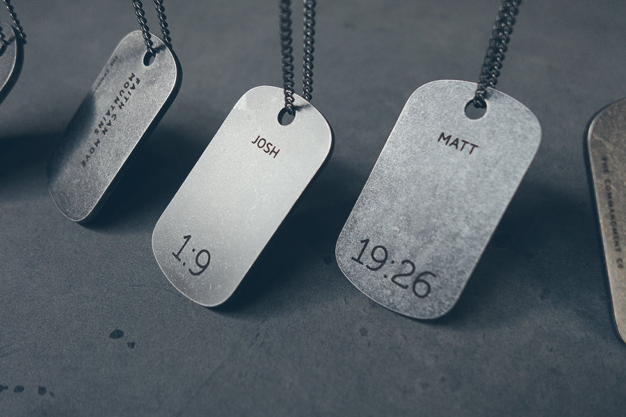 Gunmetal Dog Tag Necklace - Accessories by The Commandment Co, The Commandment Co , Singapore Christian gifts shop
