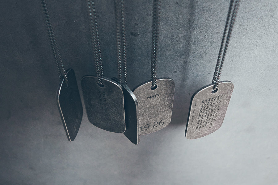 Gunmetal Dog Tag Necklace - Accessories by The Commandment Co, The Commandment Co , Singapore Christian gifts shop