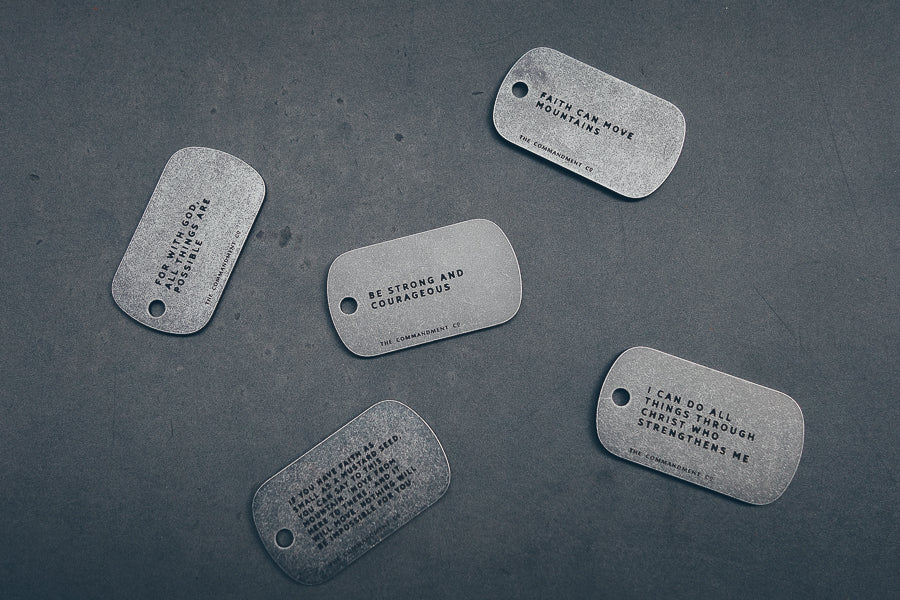Gunmetal Dog Tag Necklace - Accessories by The Commandment Co, The Commandment Co , Singapore Christian gifts shop