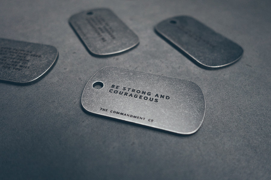 Gunmetal Dog Tag Necklace - Accessories by The Commandment Co, The Commandment Co , Singapore Christian gifts shop