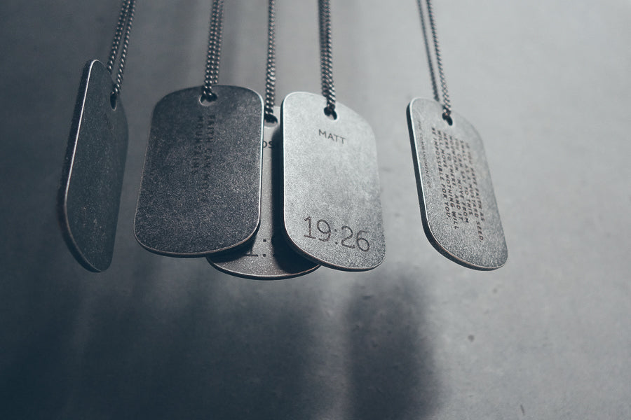 Gunmetal Dog Tag Necklace - Accessories by The Commandment Co, The Commandment Co , Singapore Christian gifts shop