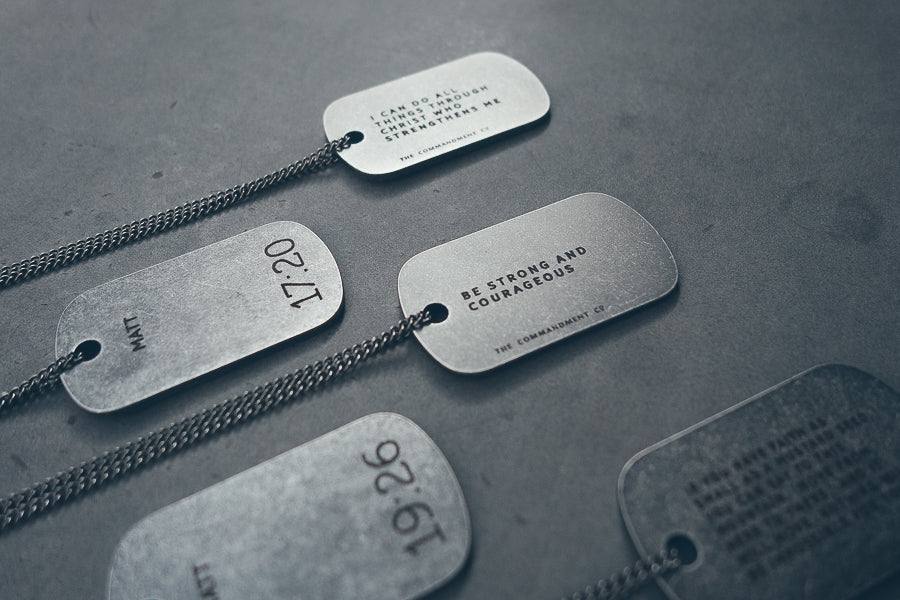 Gunmetal Dog Tag Necklace - Accessories by The Commandment Co, The Commandment Co , Singapore Christian gifts shop