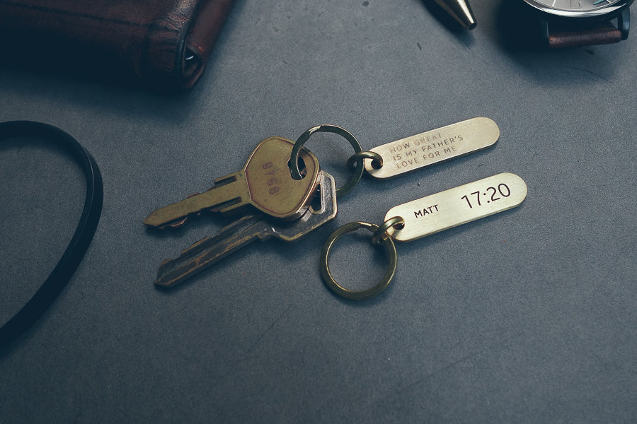 Classic Bar Brass Keychain - Keychain by The Commandment, The Commandment Co , Singapore Christian gifts shop