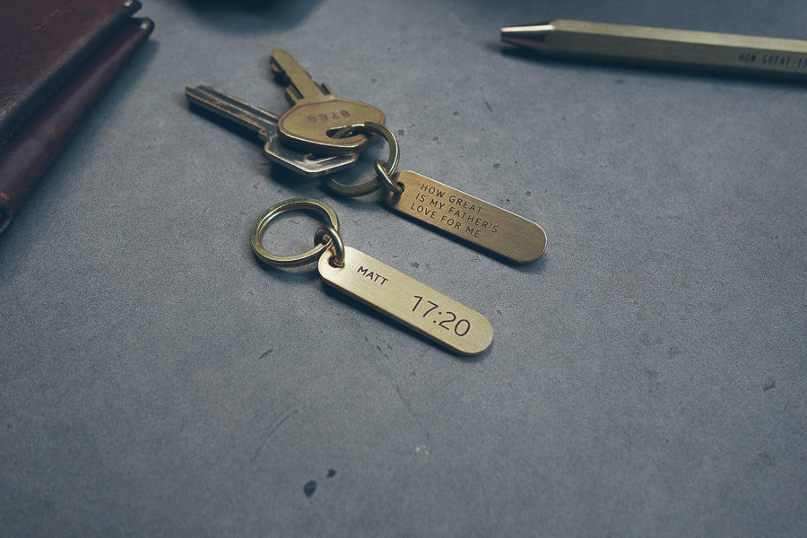 Classic Bar Brass Keychain - Keychain by The Commandment, The Commandment Co , Singapore Christian gifts shop