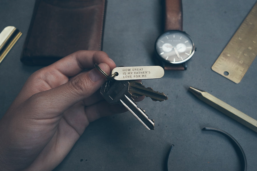 Classic Bar Brass Keychain - Keychain by The Commandment, The Commandment Co , Singapore Christian gifts shop