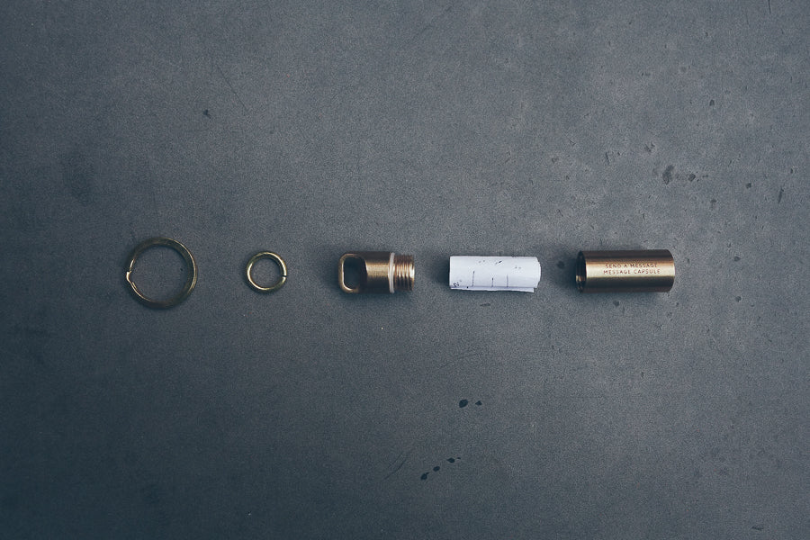 Mini Capsule Brass Keychain - Keychain by The Commandment, The Commandment Co , Singapore Christian gifts shop