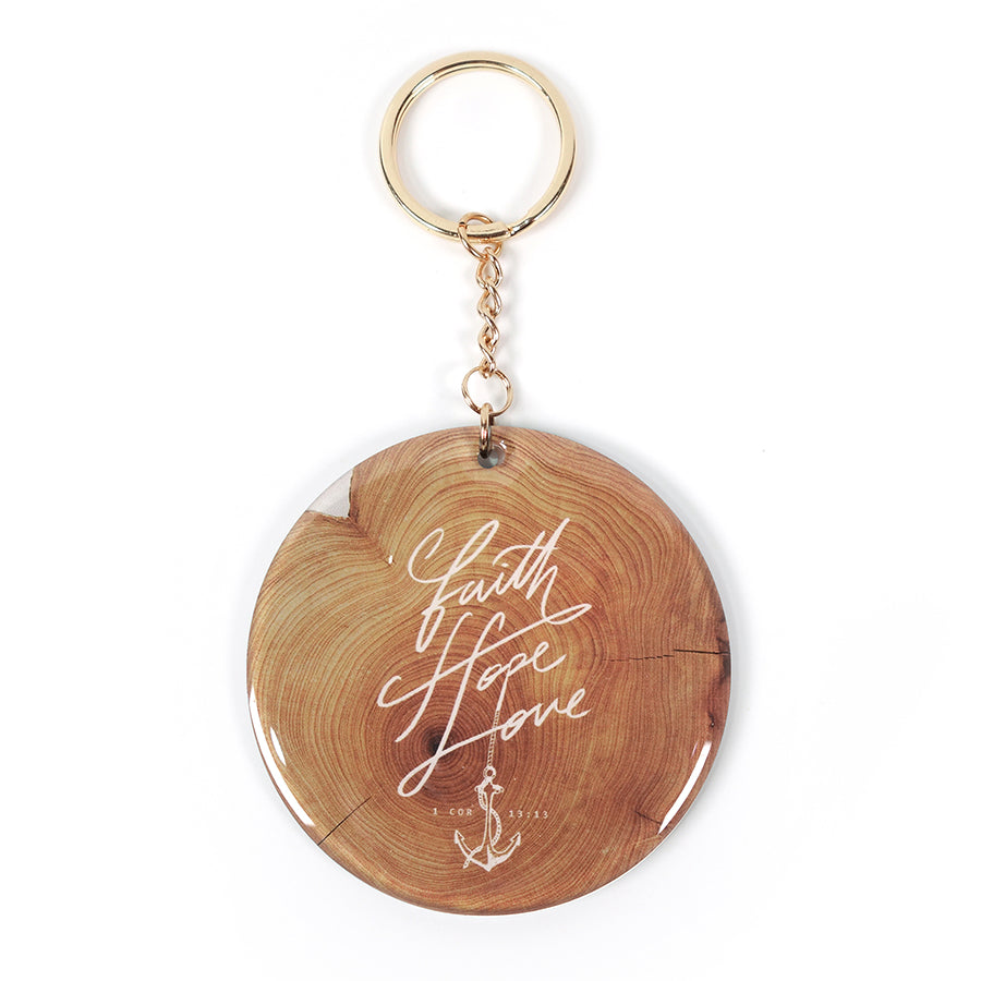 Faith Hope Love {Keychain & Car Charm} - Keychain by The Commandment, The Commandment Co