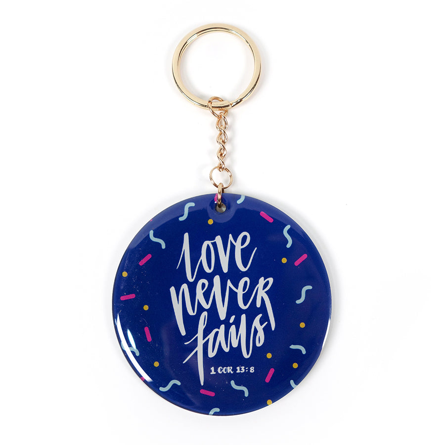 Love Never Fails {Keychain & Car Charm} - Keychain by The Commandment, The Commandment Co , Singapore Christian gifts shop