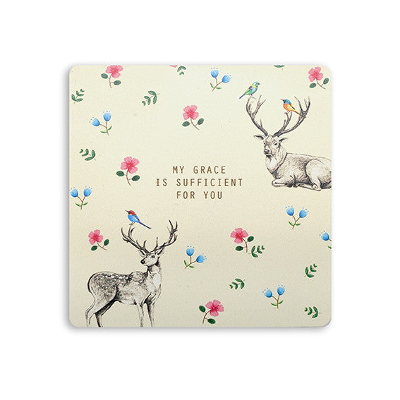 My Grace is Sufficient for you (HND) {Coasters} - coasters by The Commandment Co, The Commandment Co , Singapore Christian gifts shop