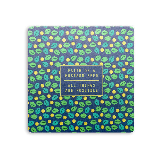 Faith of a Mustard Seed (HND) {Coasters} - coasters by The Commandment Co, The Commandment Co , Singapore Christian gifts shop
