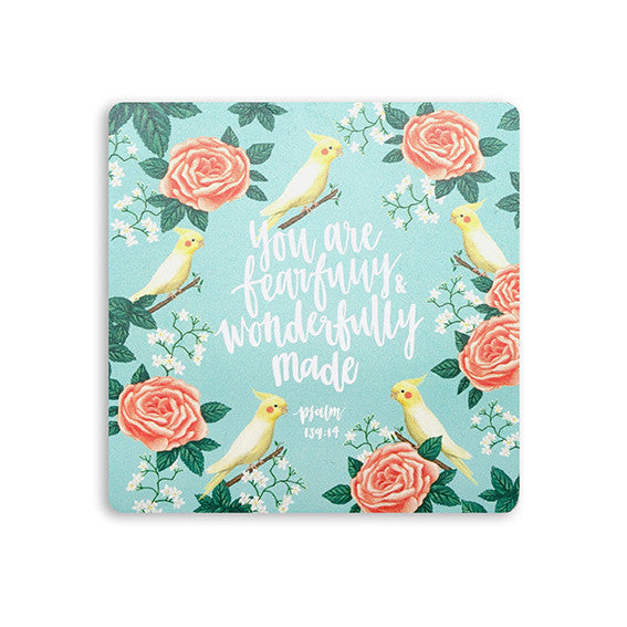 Fearfully & Wonderfully Made (HND) {Coasters} - coasters by The Commandment Co, The Commandment Co , Singapore Christian gifts shop