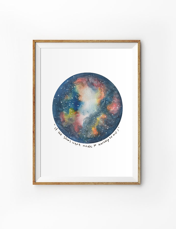 If The Stars Were Made To Worship {Poster} - Posters by P.Paints, The Commandment Co , Singapore Christian gifts shop