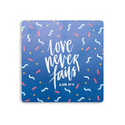 Love never fails {Coasters} - coasters by The Commandment Co, The Commandment Co , Singapore Christian gifts shop