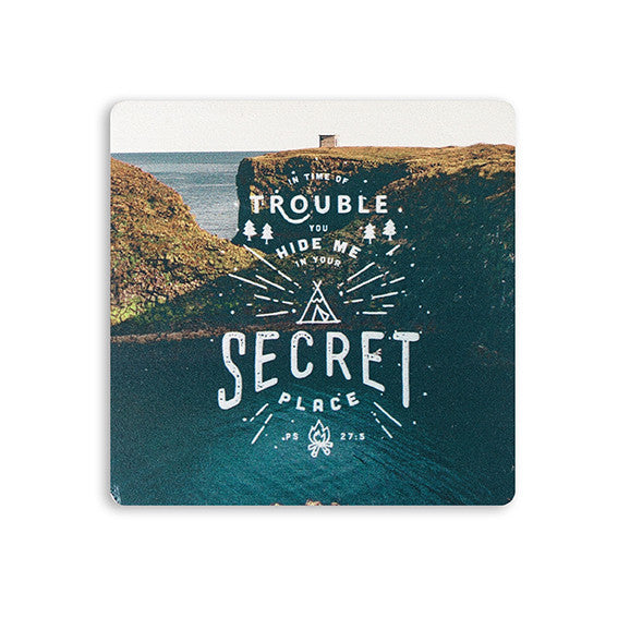 Modern Christian Gift Store Singapore Coasters Design | Hide me in your secrete place