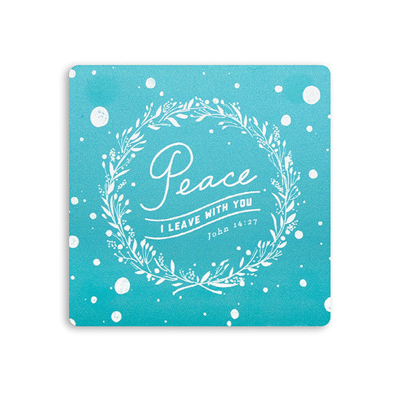 Christian gift ideas coaster Peace i leave with you